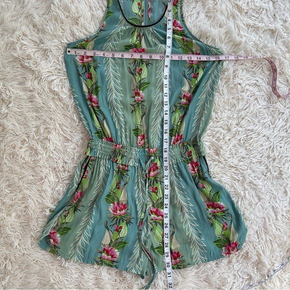 Scotch & Soda POOLSIDE TROPICAL JUMPER ROMPER elastic waist floral print SZ XS - Picture 2 of 11